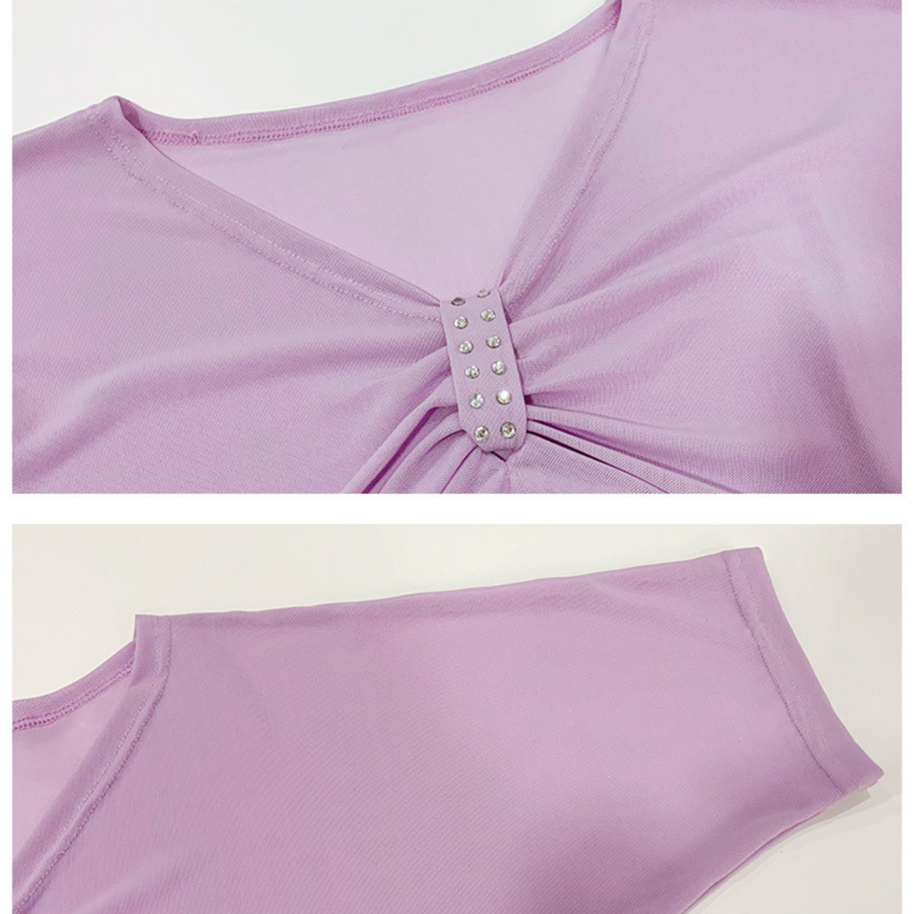 ベリーダンス　レッスンウェア　ラインストーン