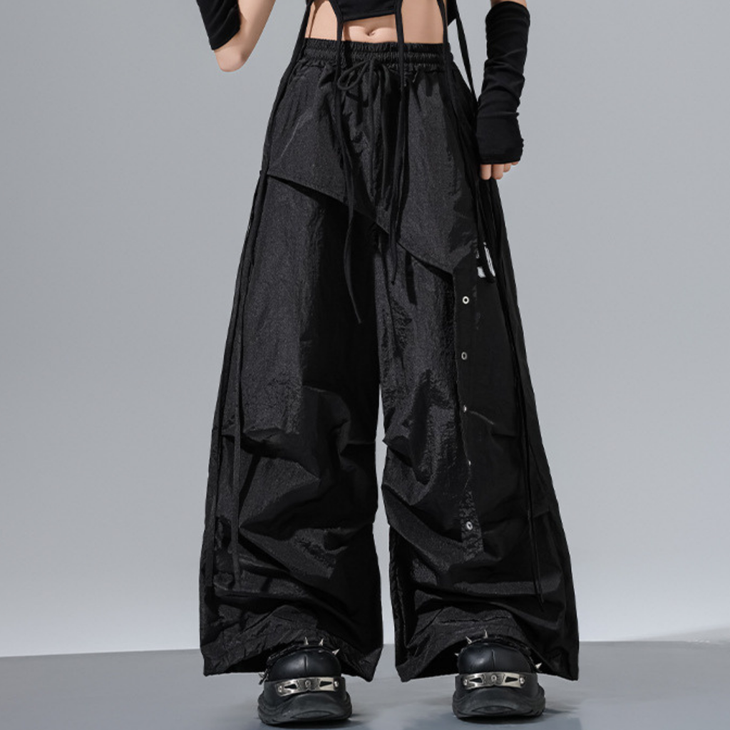 HIPHOP ABCグリッター ワイドパンツセットアップ キッズダンス衣装