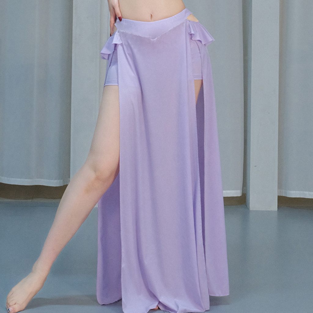 ベリーダンス　レッスンウェア　Vネックフラワー