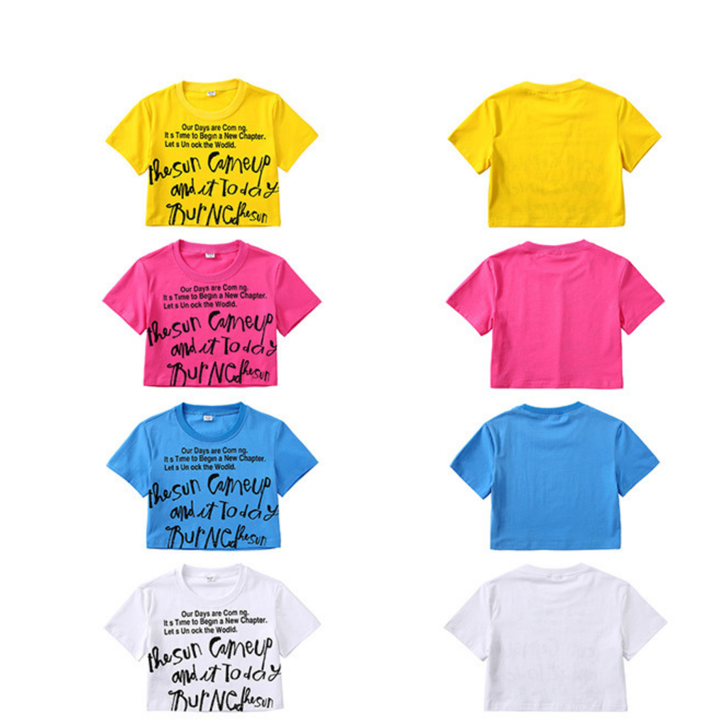 HIPHOP グラフィックTシャツ ワイドパンツセットアップ キッズダンス衣装