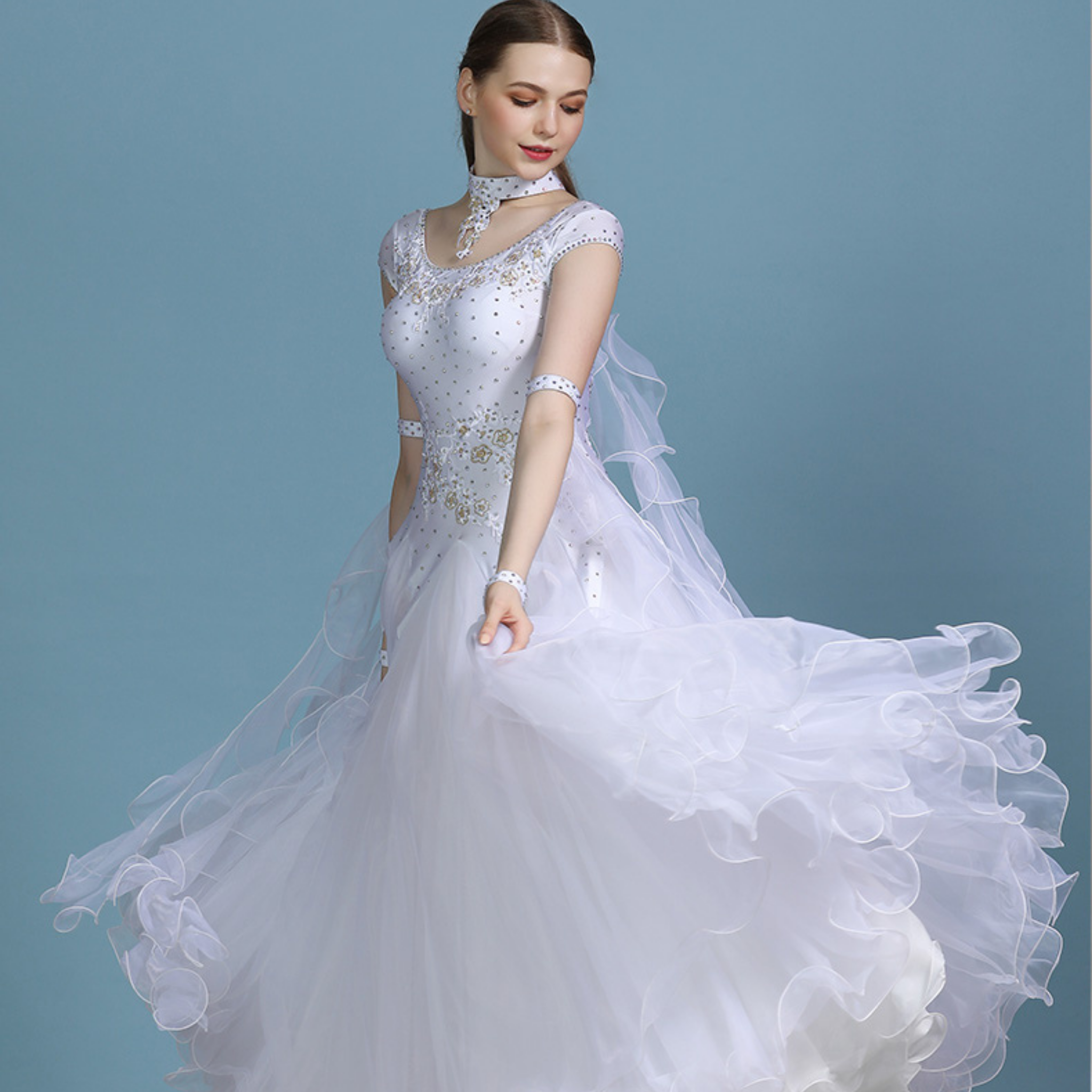 社交ダンス　スタンダードモダン　ドレス　　MY819