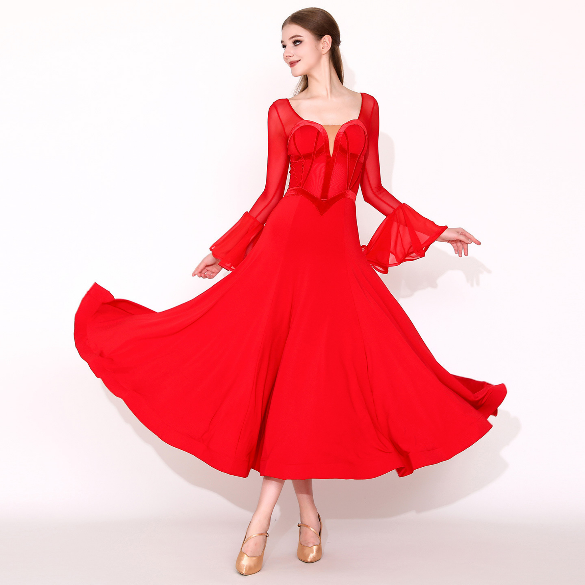 社交ダンス　スタンダードモダン　ドレス　　MY939