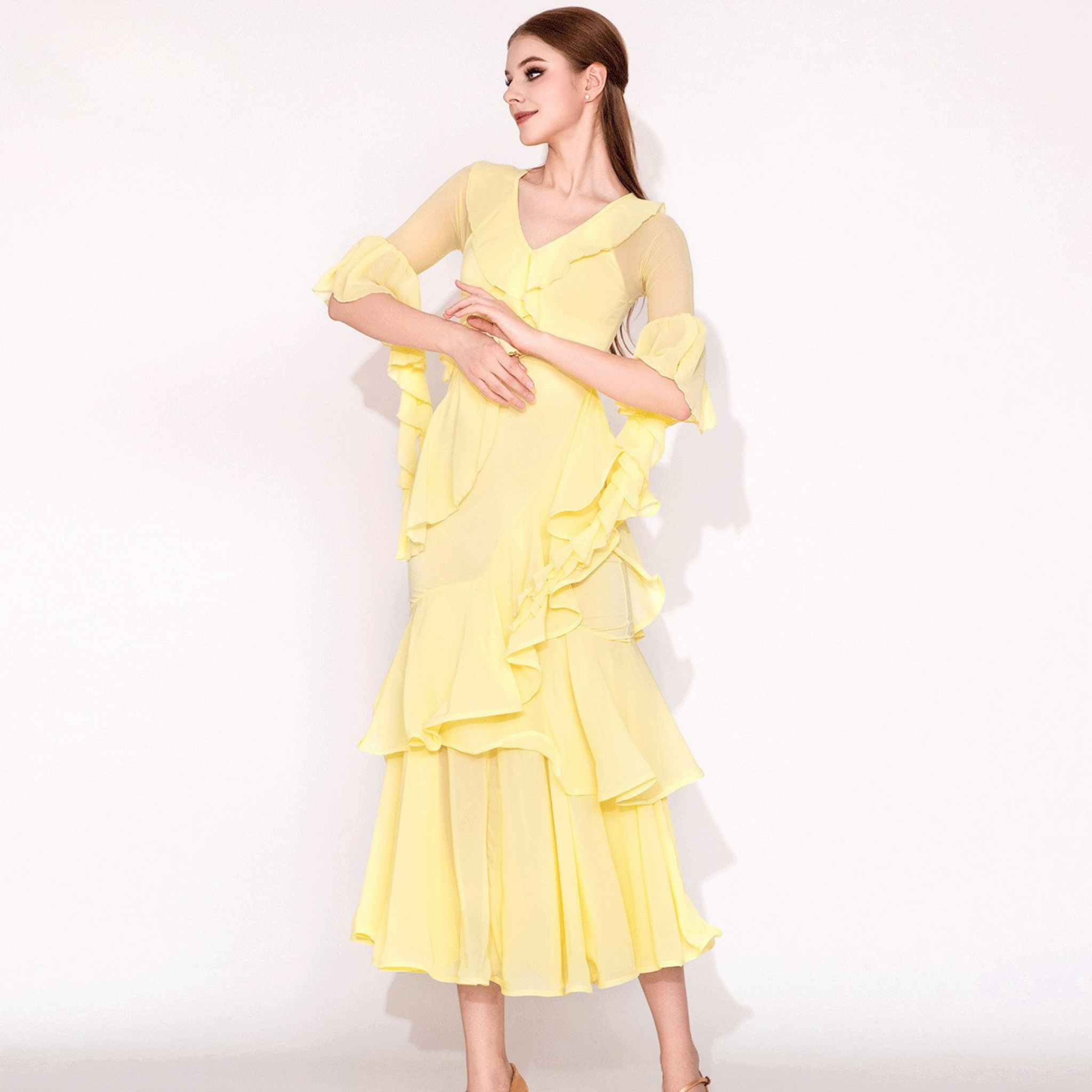 社交ダンス　スタンダードモダン　ドレス　　MY940