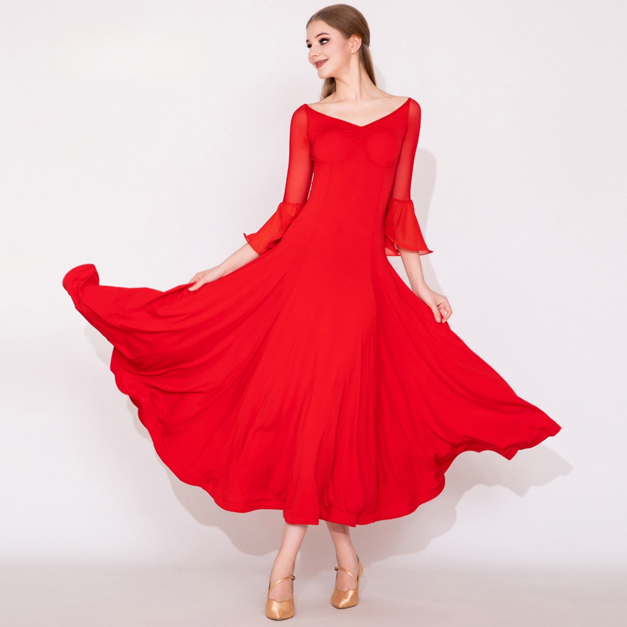 社交ダンス　スタンダードモダン　ドレス　　MY936