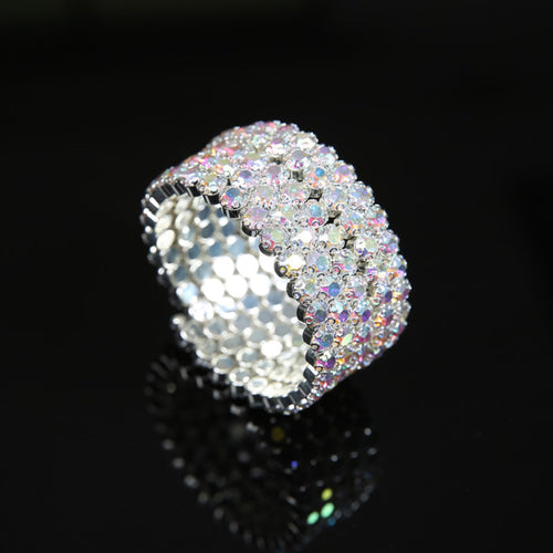 ベリーダンス　ラインストーン　バングル　ホワイト　カラー