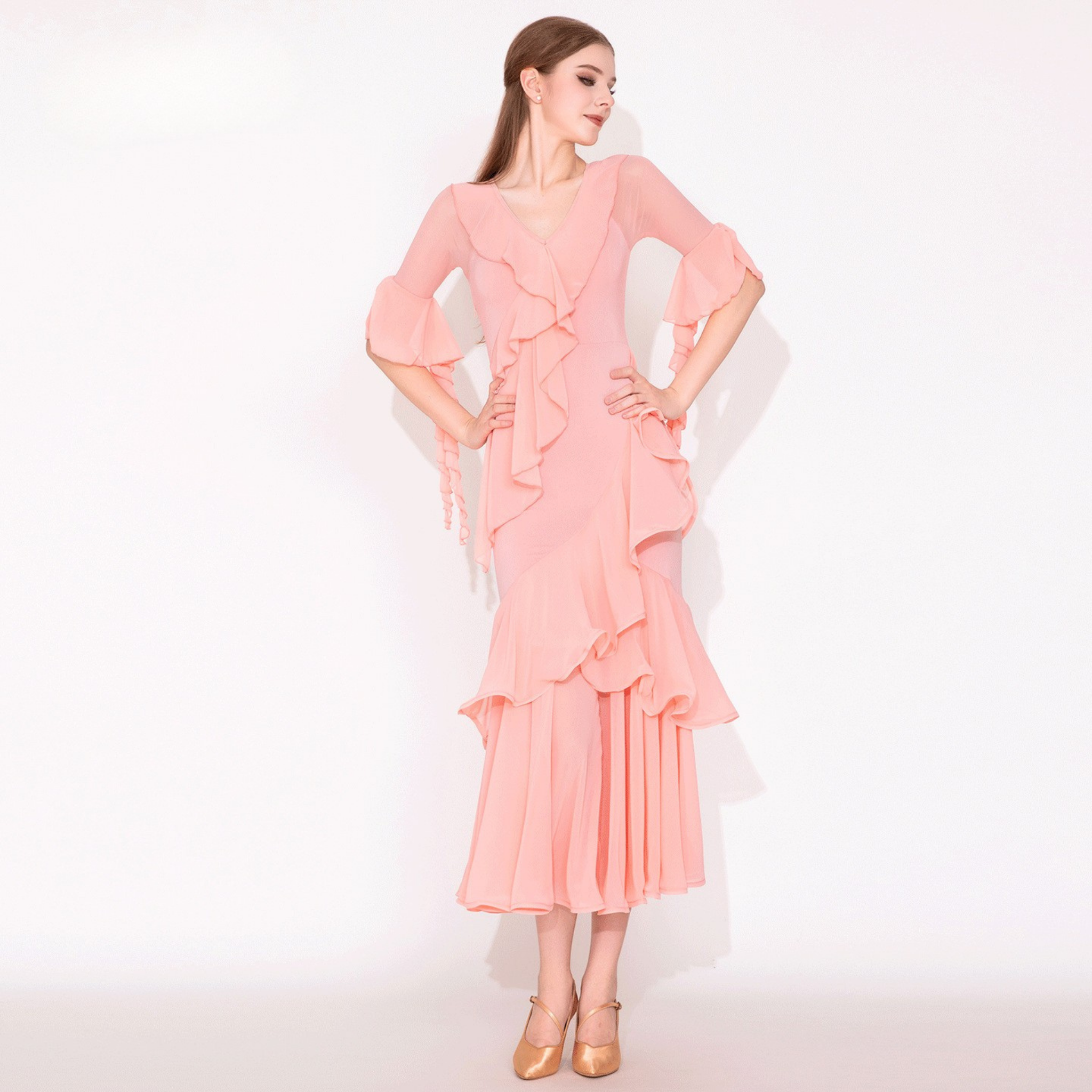 社交ダンス　スタンダードモダン　ドレス　　MY940