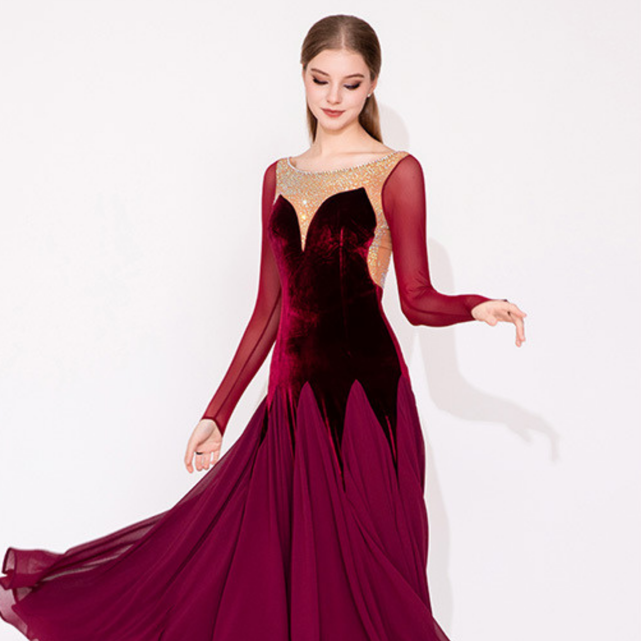 社交ダンス　スタンダードモダン　ドレス　　MY943