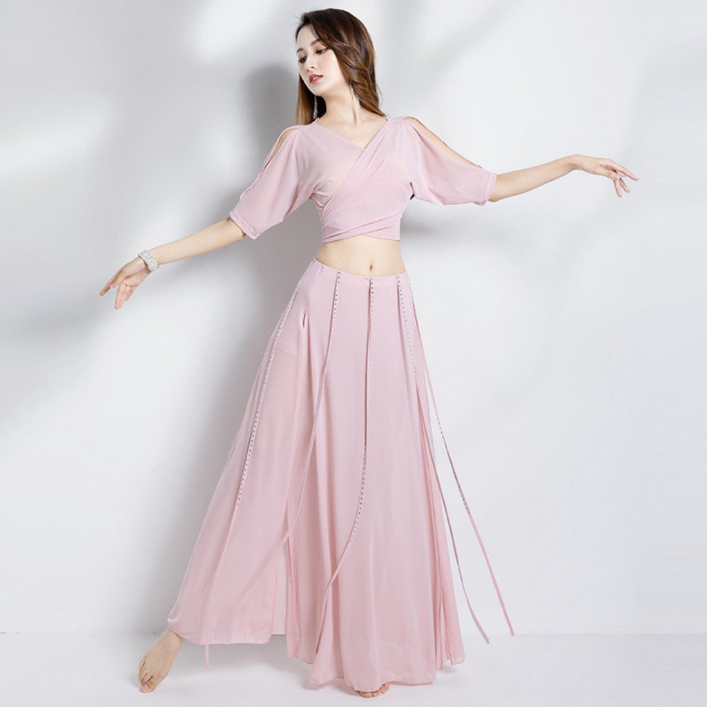 ベリーダンス　レッスンウェア　パフスリーブ