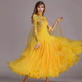 社交ダンス　スタンダードモダン　ドレス　【イエロー】　GY682