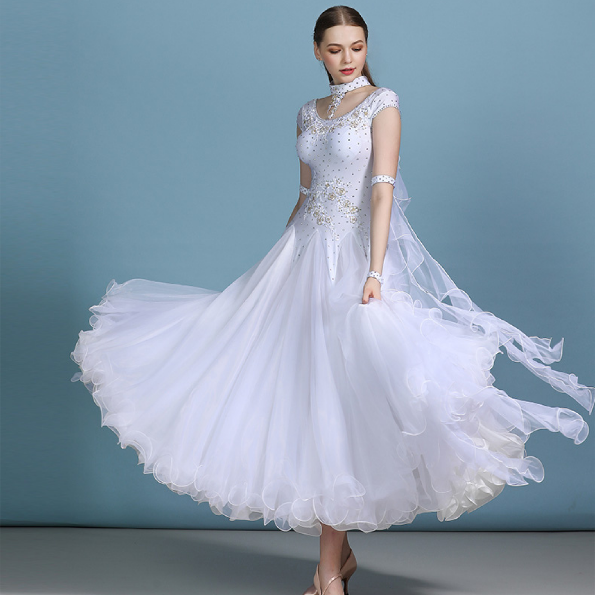 社交ダンス　スタンダードモダン　ドレス　　MY819