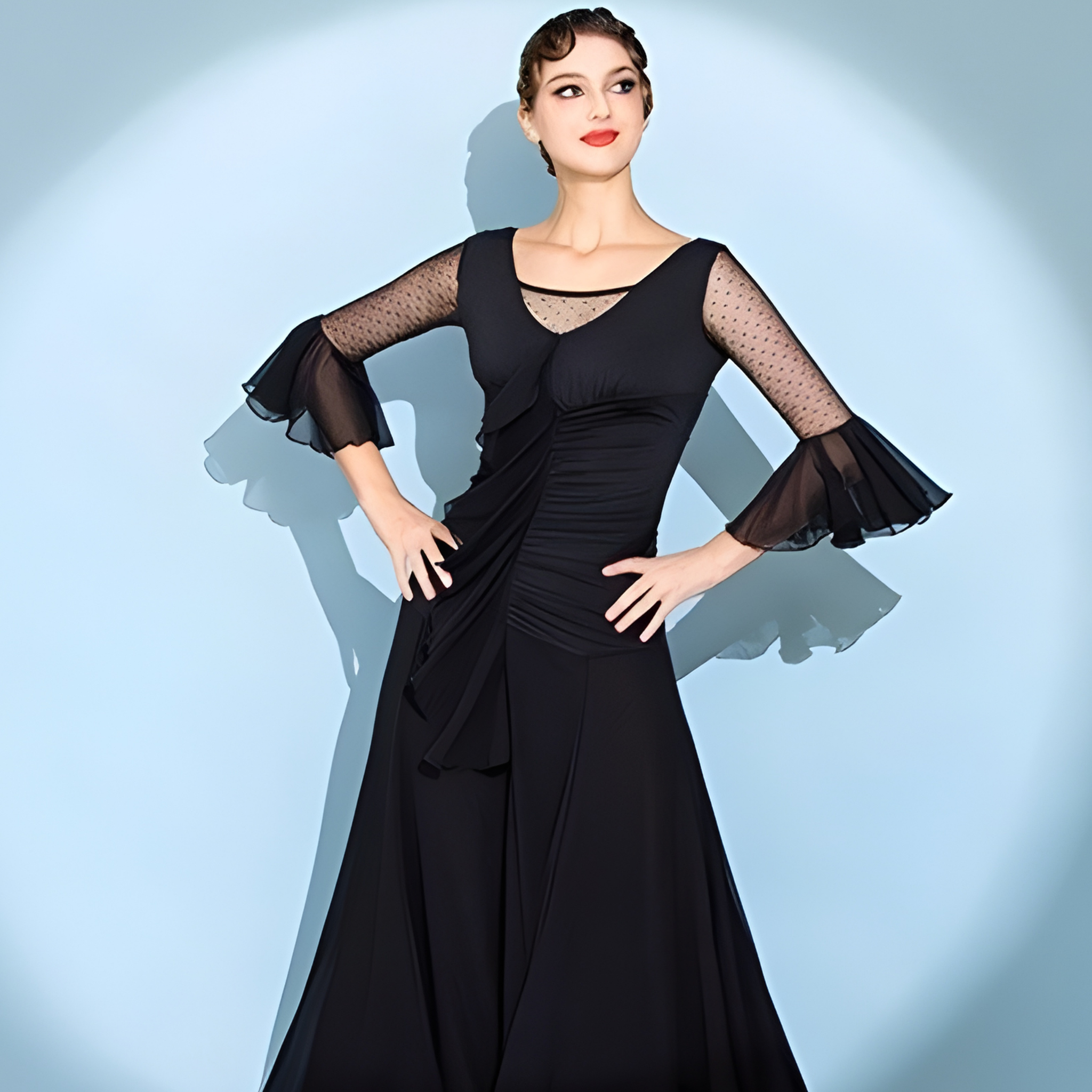 社交ダンス　スタンダードモダン　ドレス　　MY2129