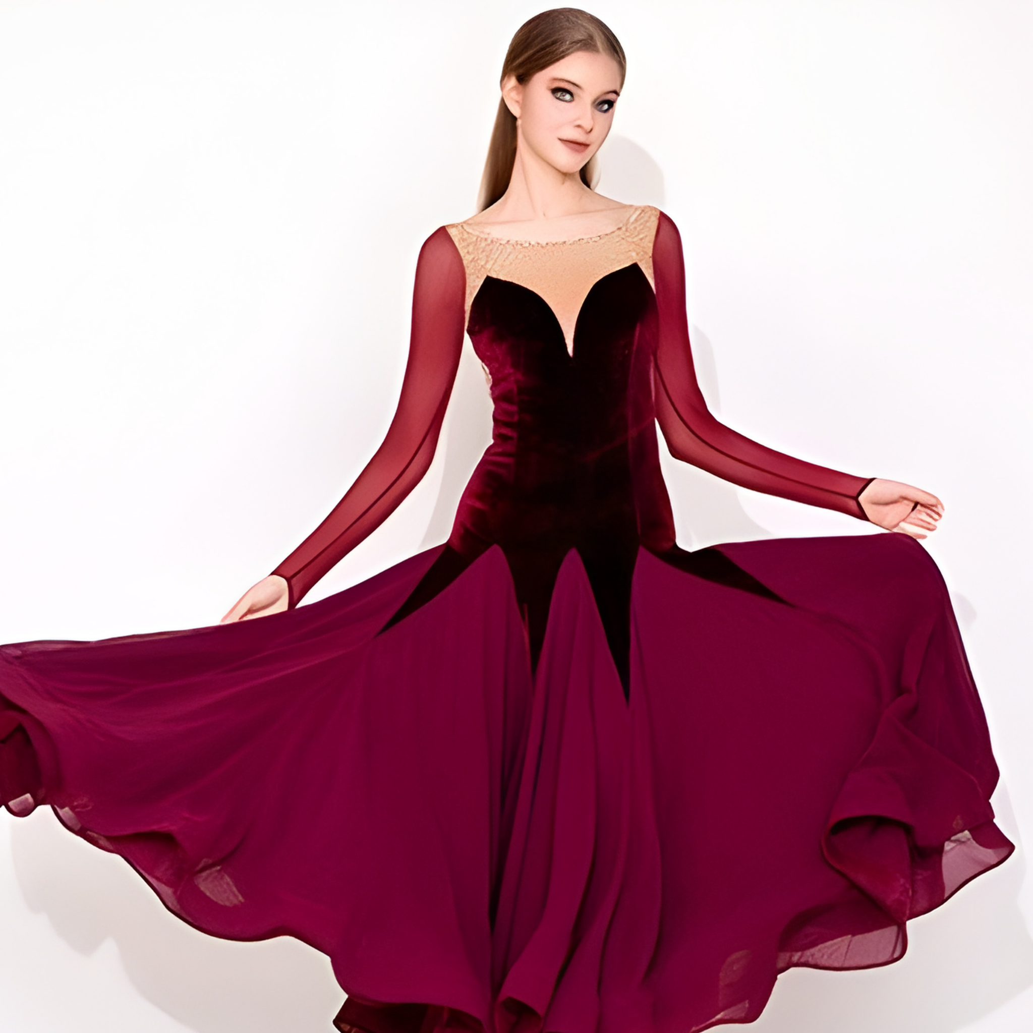 社交ダンス　スタンダードモダン　ドレス　　MY943