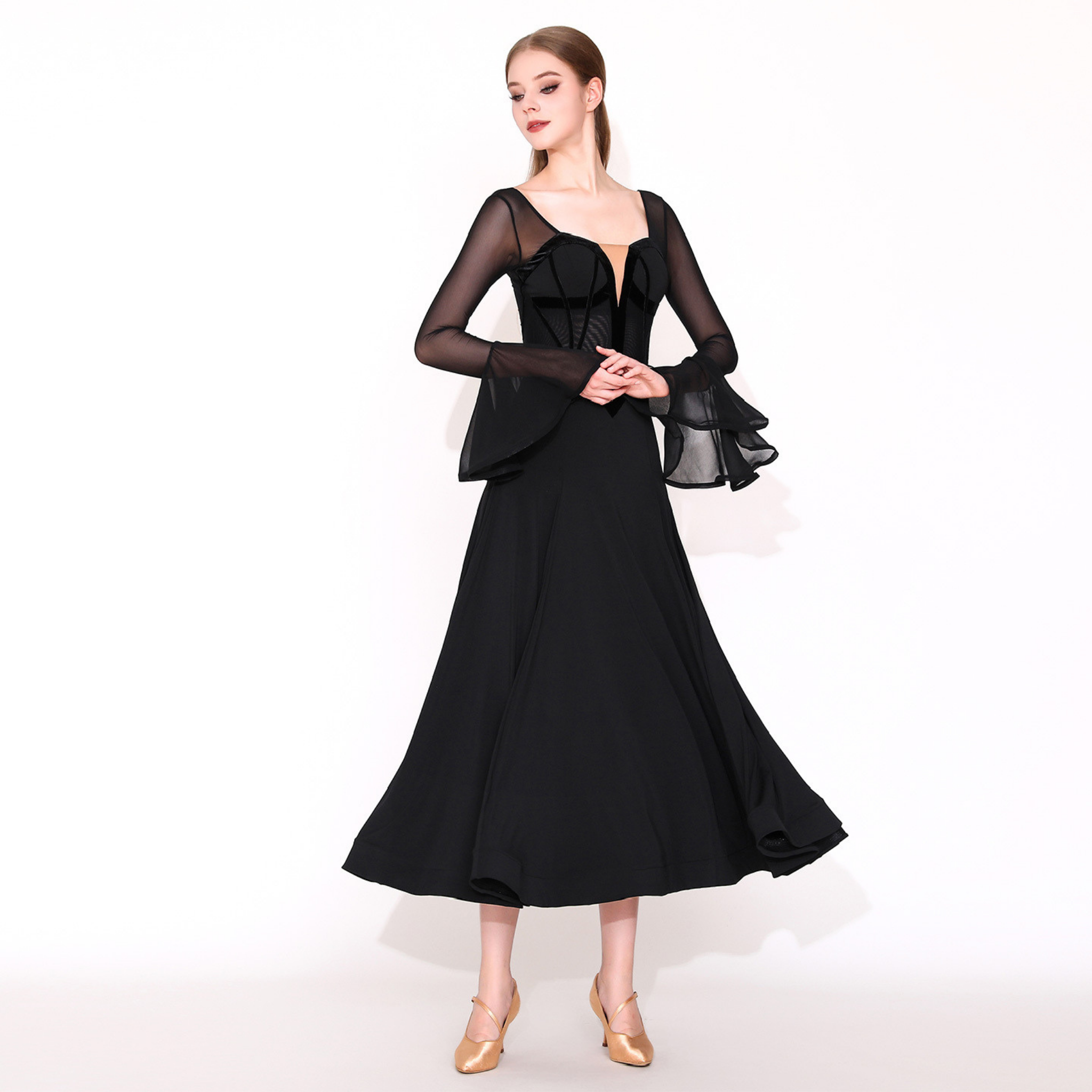 社交ダンス　スタンダードモダン　ドレス　　MY939