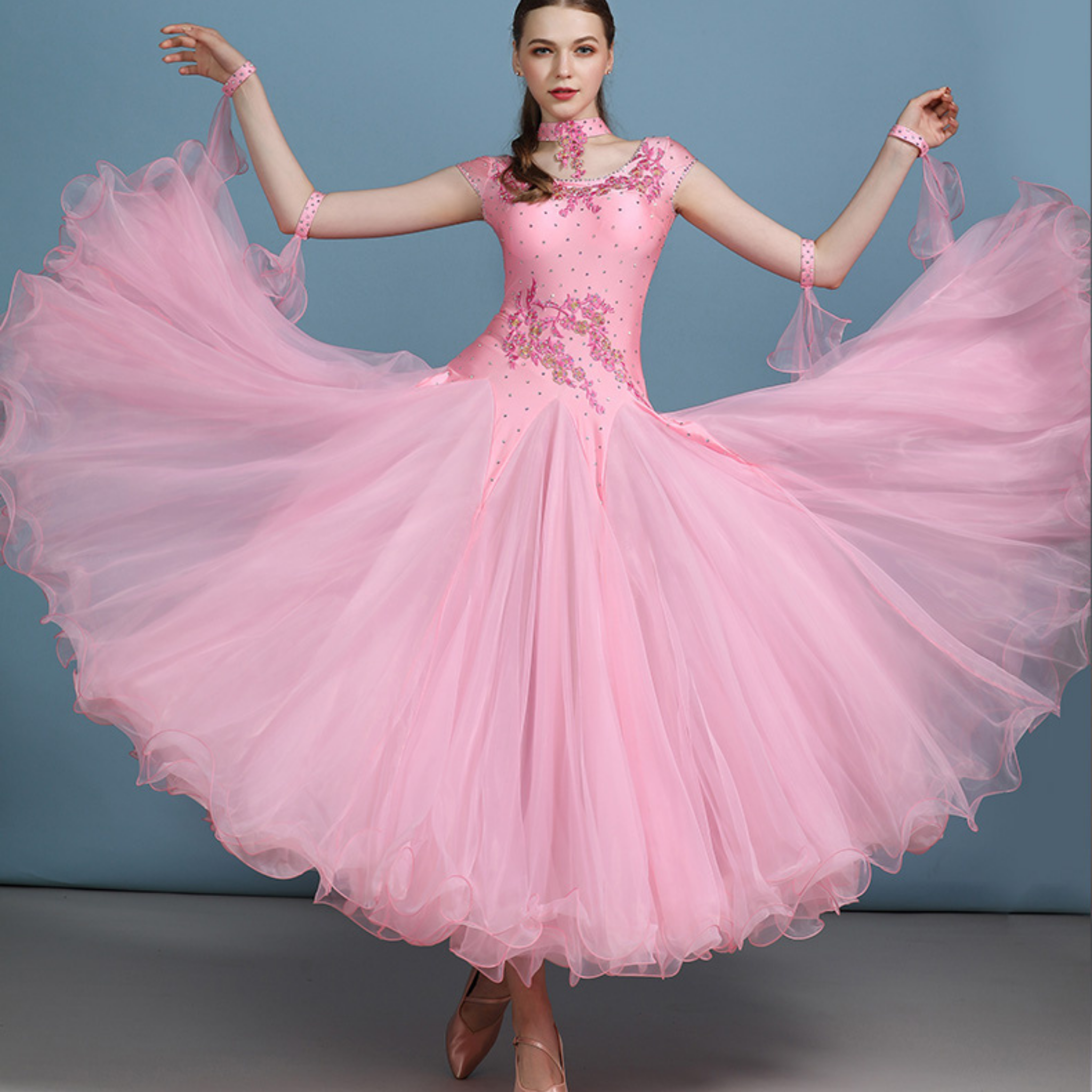 社交ダンス　スタンダードモダン　ドレス　　MY819