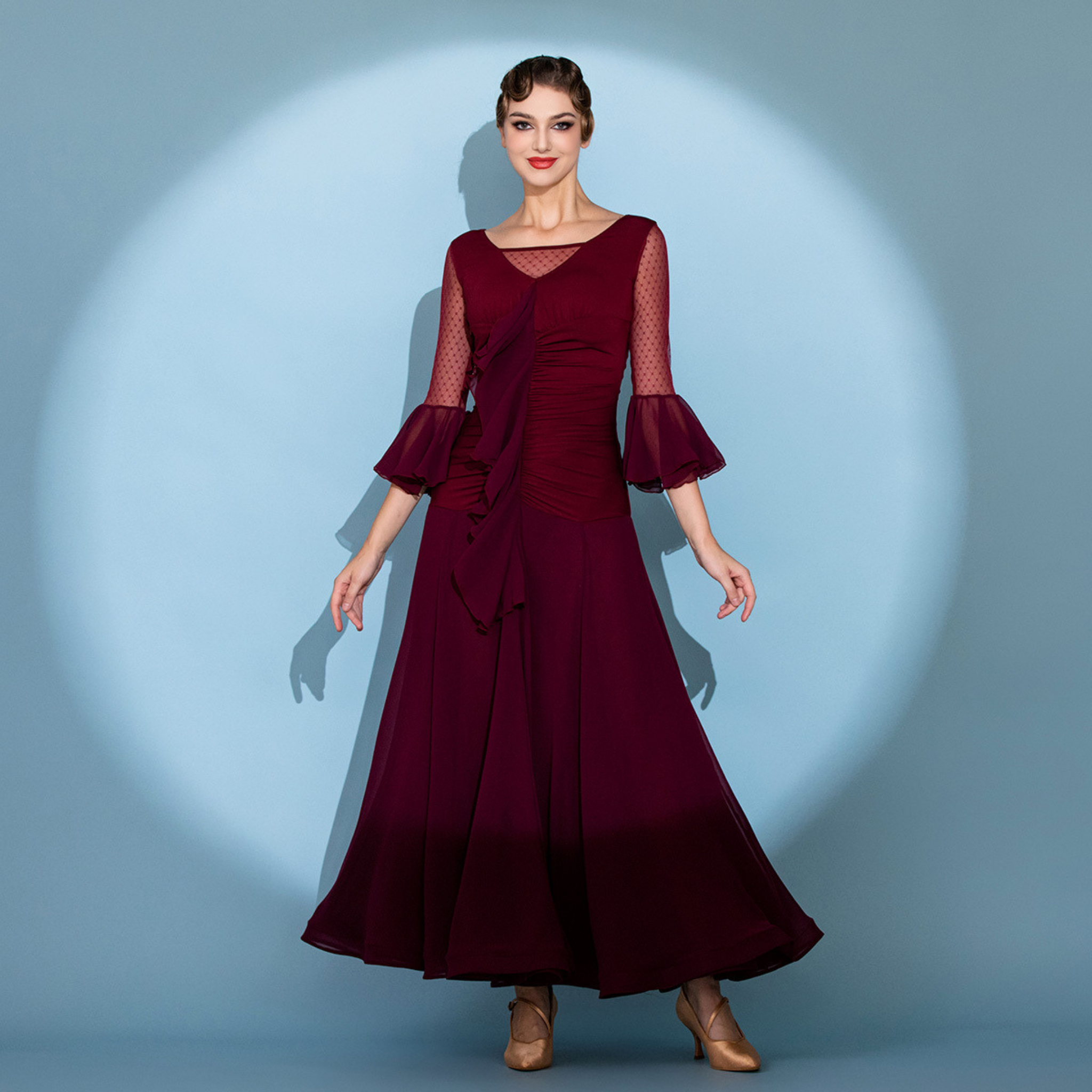 社交ダンス　スタンダードモダン　ドレス　　MY2129