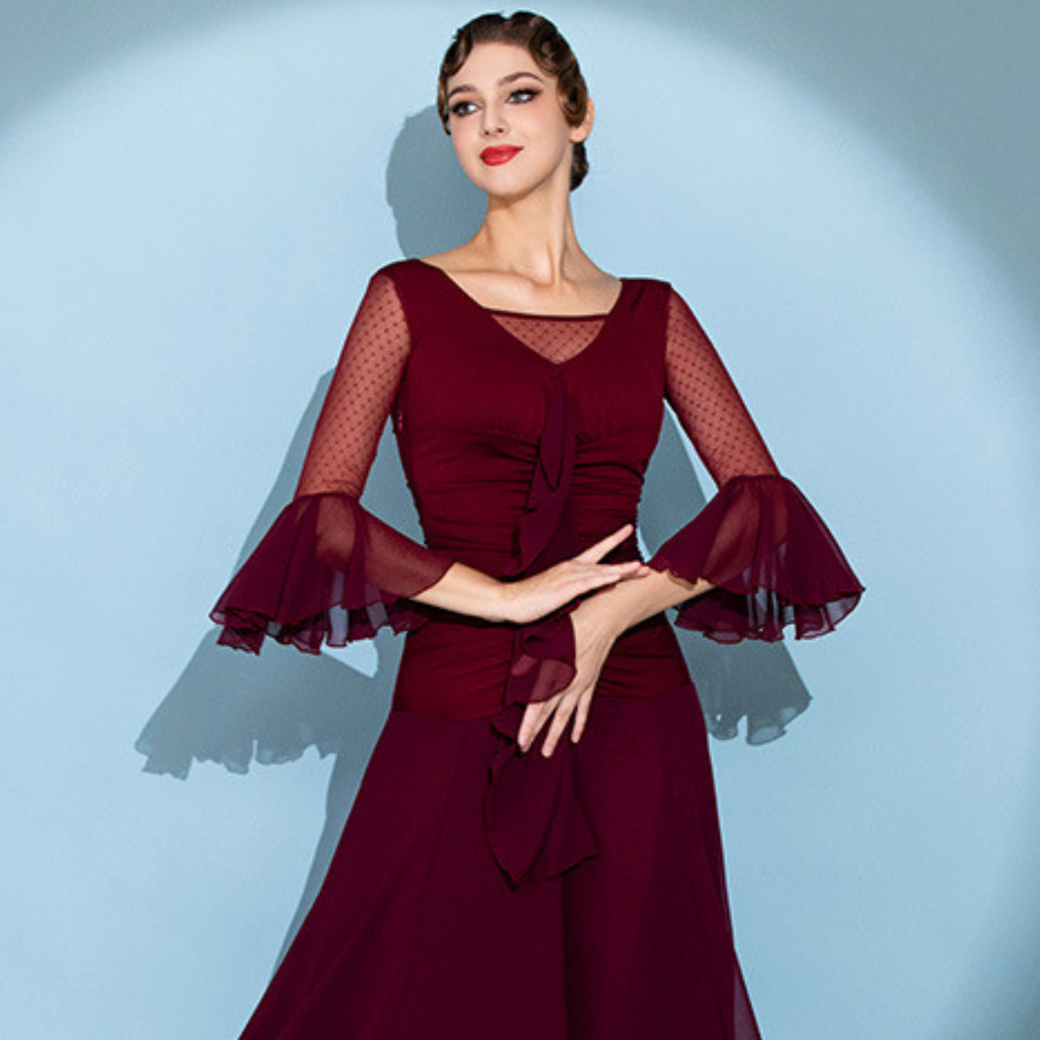 社交ダンス　スタンダードモダン　ドレス　　MY2129