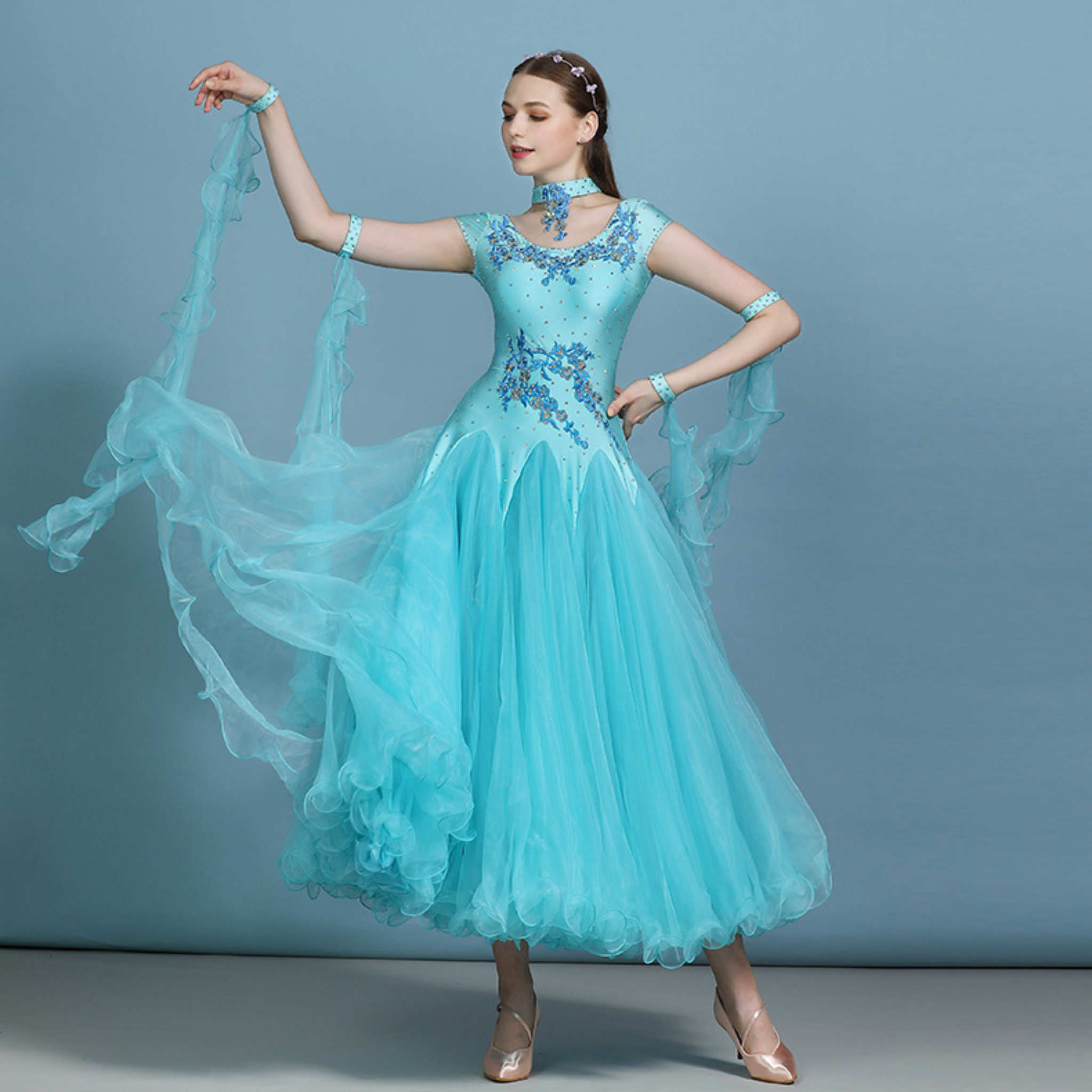 社交ダンス　スタンダードモダン　ドレス　　MY819