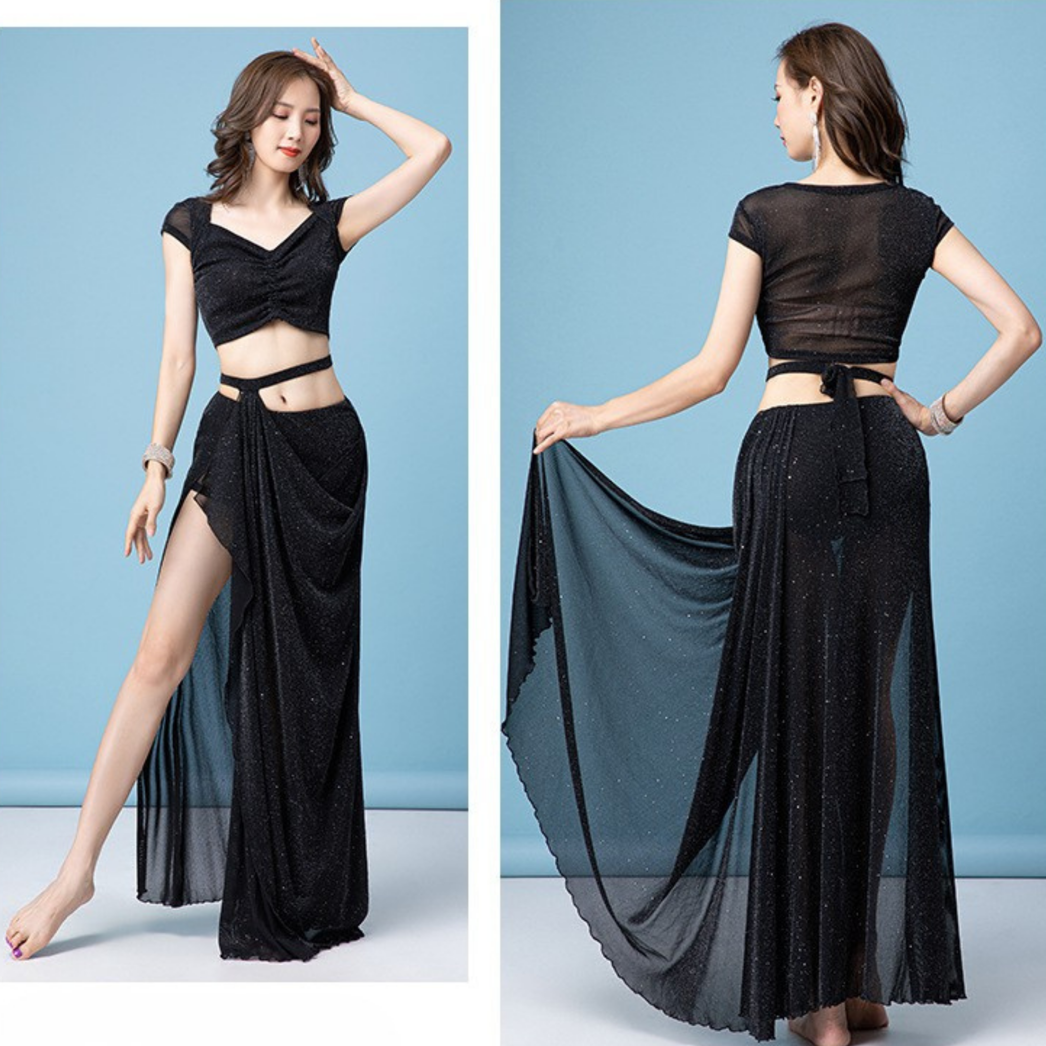 ベリーダンス　レッスンウェア　マーメイド　４colors