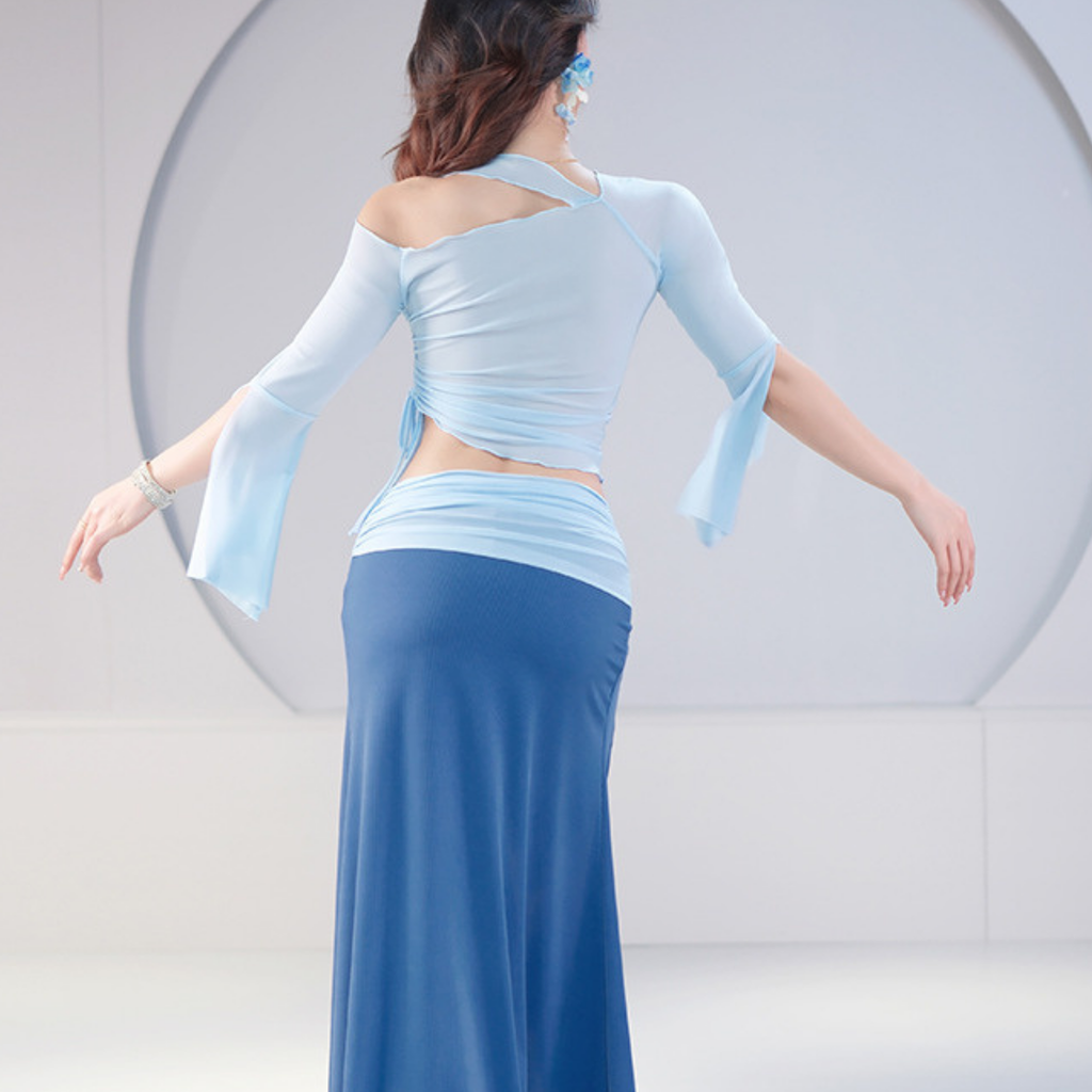 ベリーダンス　レッスンウェア　ドローストリングスタイル