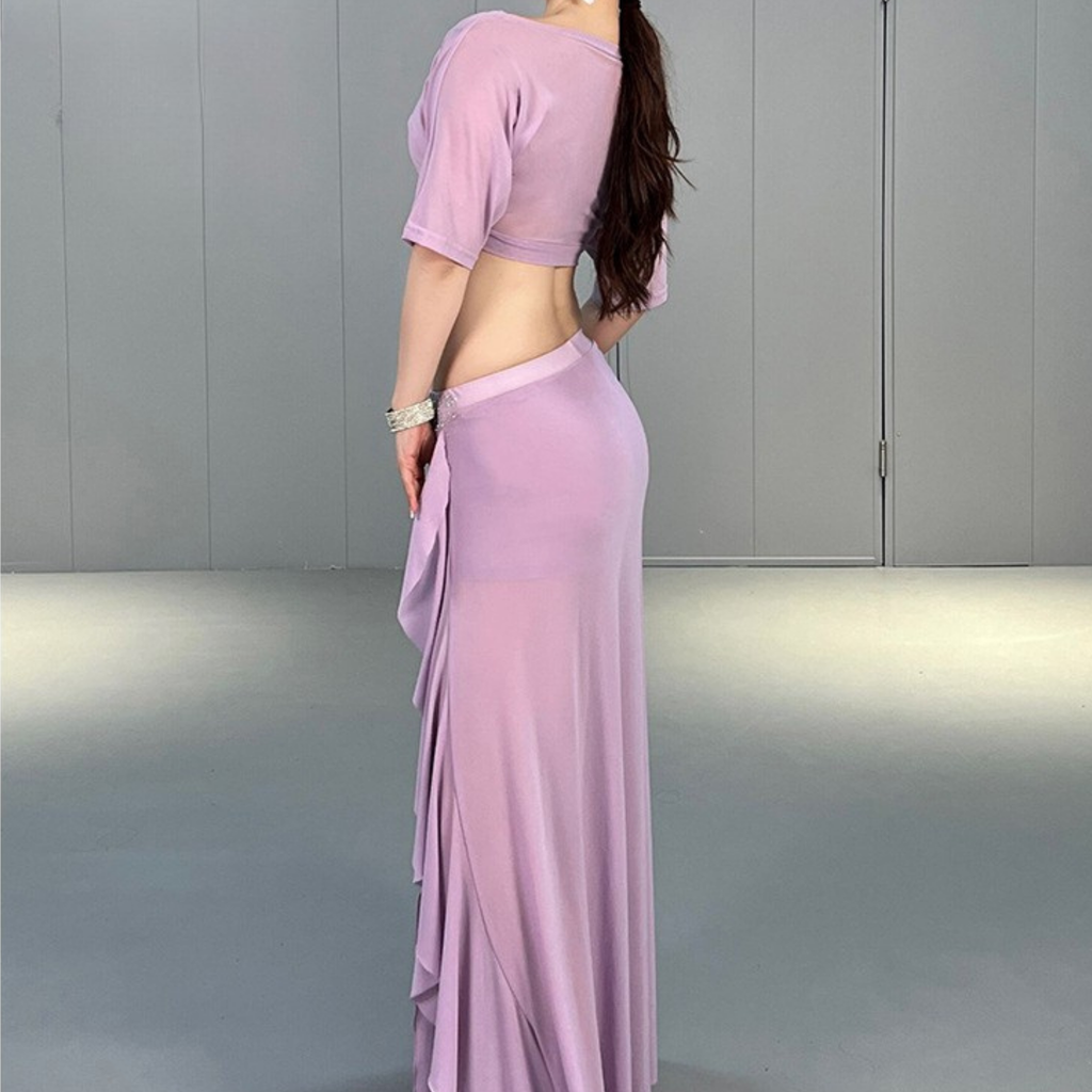 ベリーダンス　レッスンウェア　ラインストーン