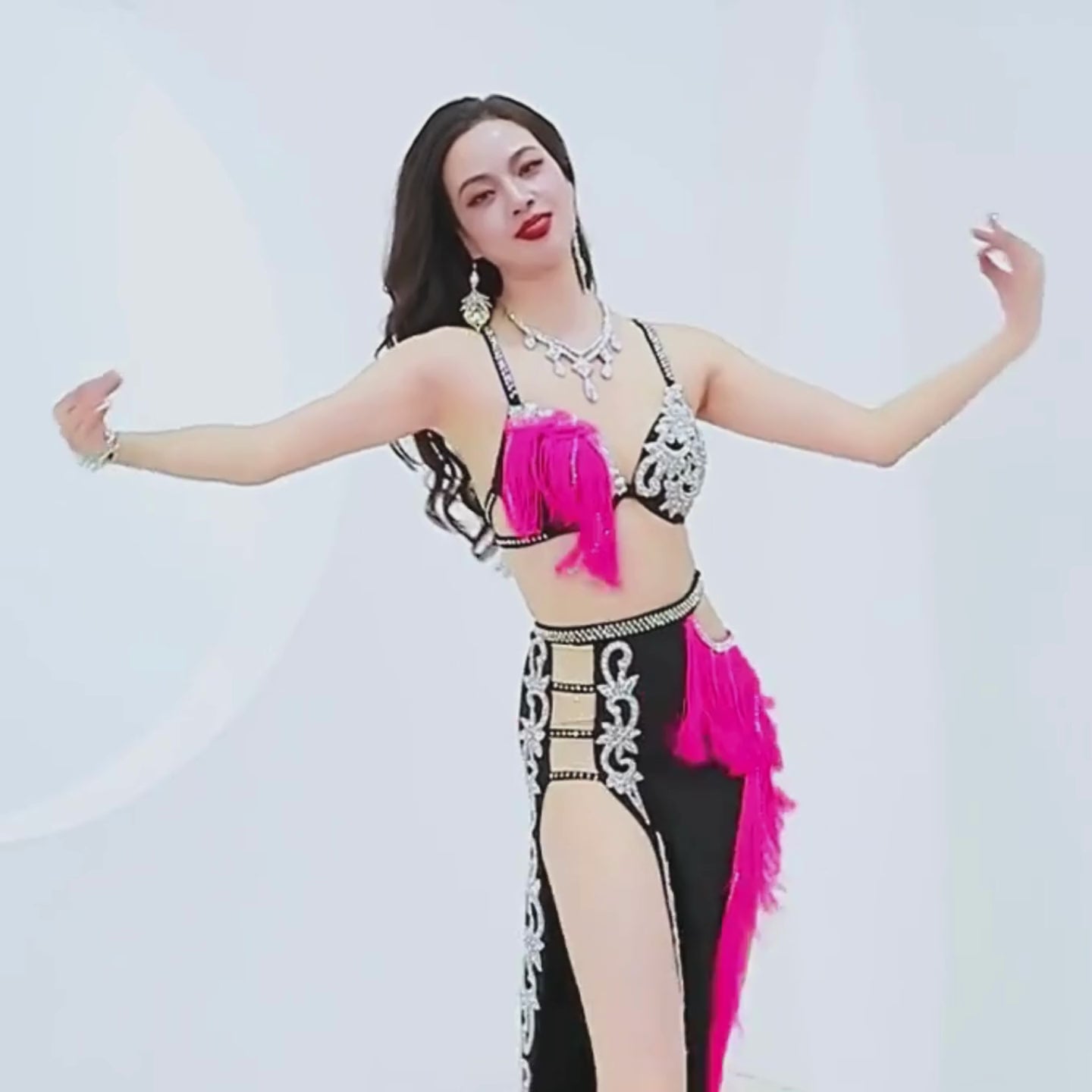 ベリーダンス　コスチューム　２WAY　ハーフドレス付き
